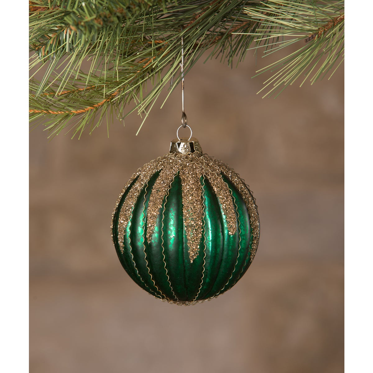 Jewel-Tide Glass Glitter Drip Ball Ornament 8A