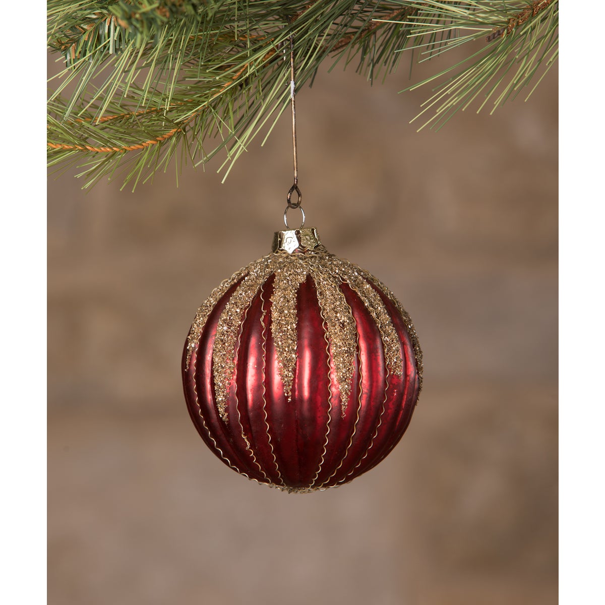 Jewel-Tide Glass Glitter Drip Ball Ornament 8A