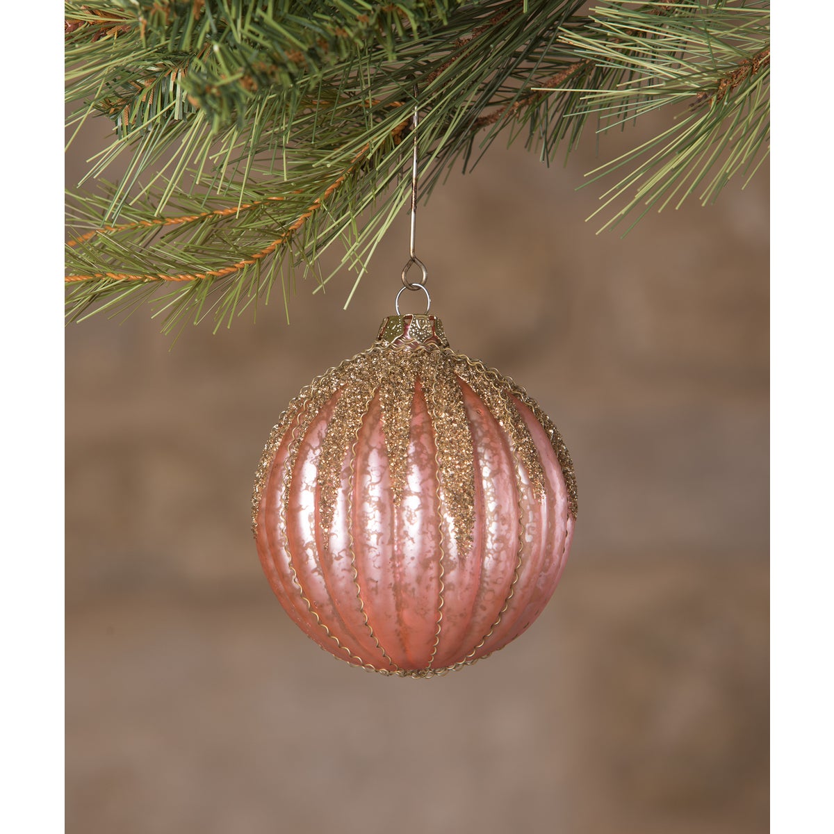 Jewel-Tide Glass Glitter Drip Ball Ornament 8A