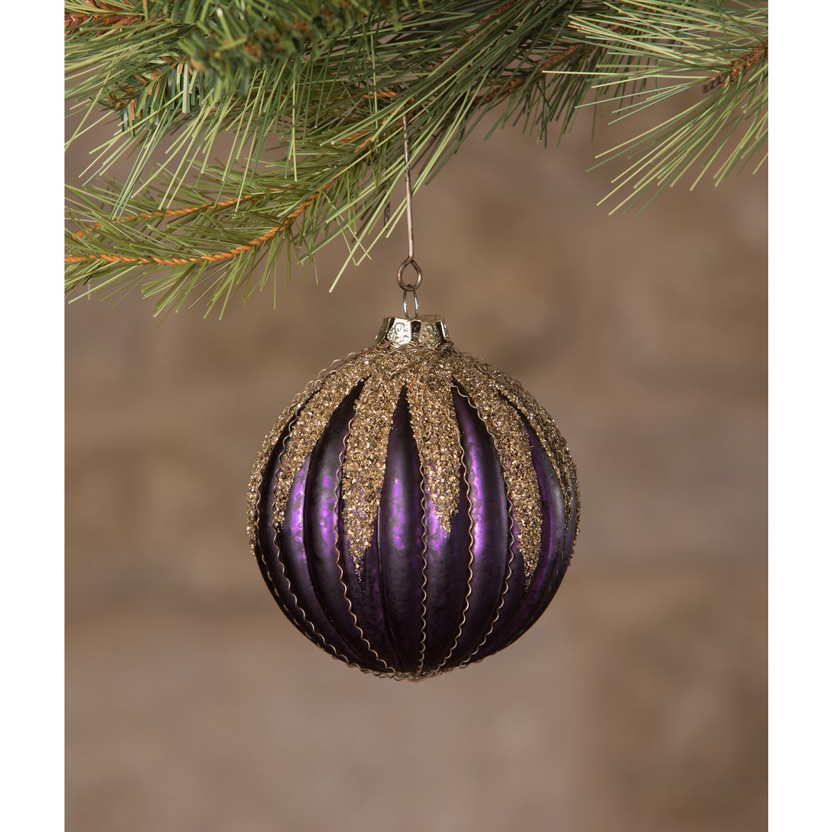 Jewel-Tide Glass Glitter Drip Ball Ornament 8A