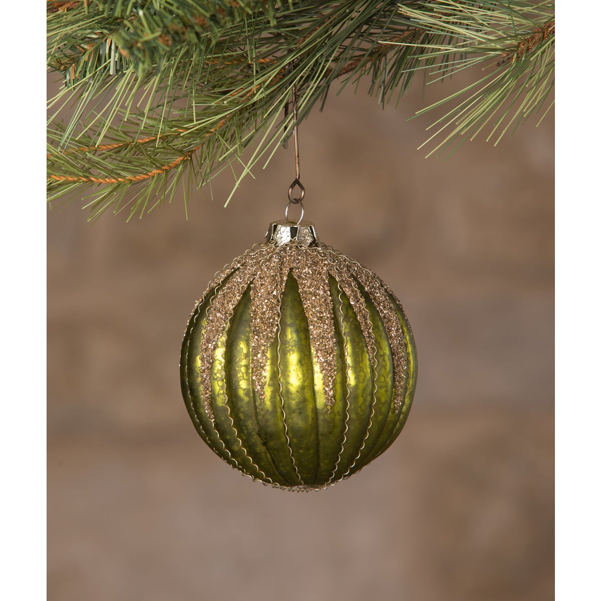 Jewel-Tide Glass Glitter Drip Ball Ornament 8A