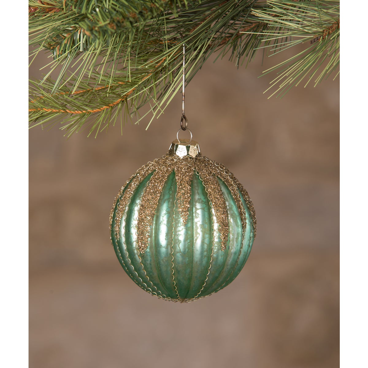 Jewel-Tide Glass Glitter Drip Ball Ornament 8A