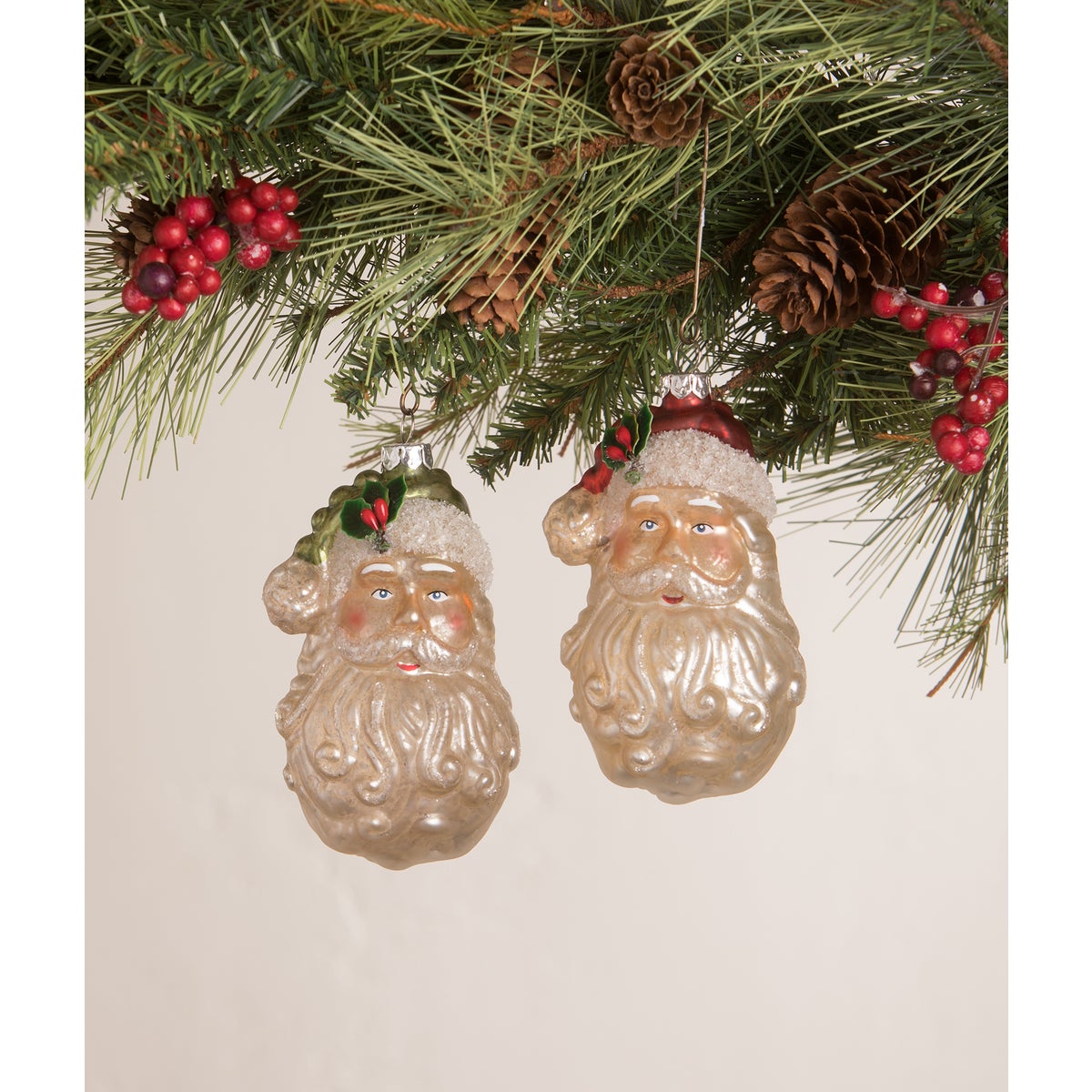 Vintage Santa Head Ornament 2A