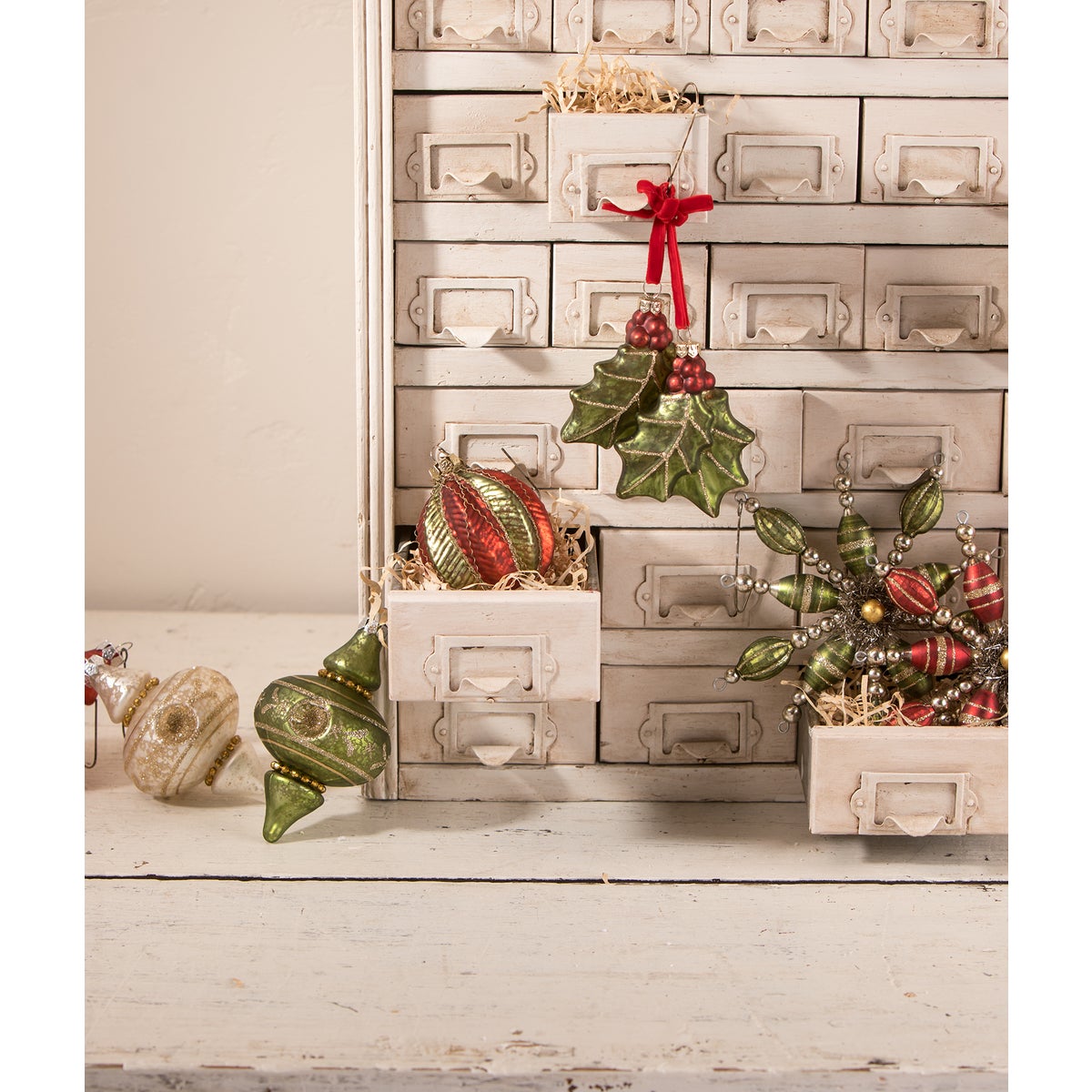 Holly Dangle Ornament