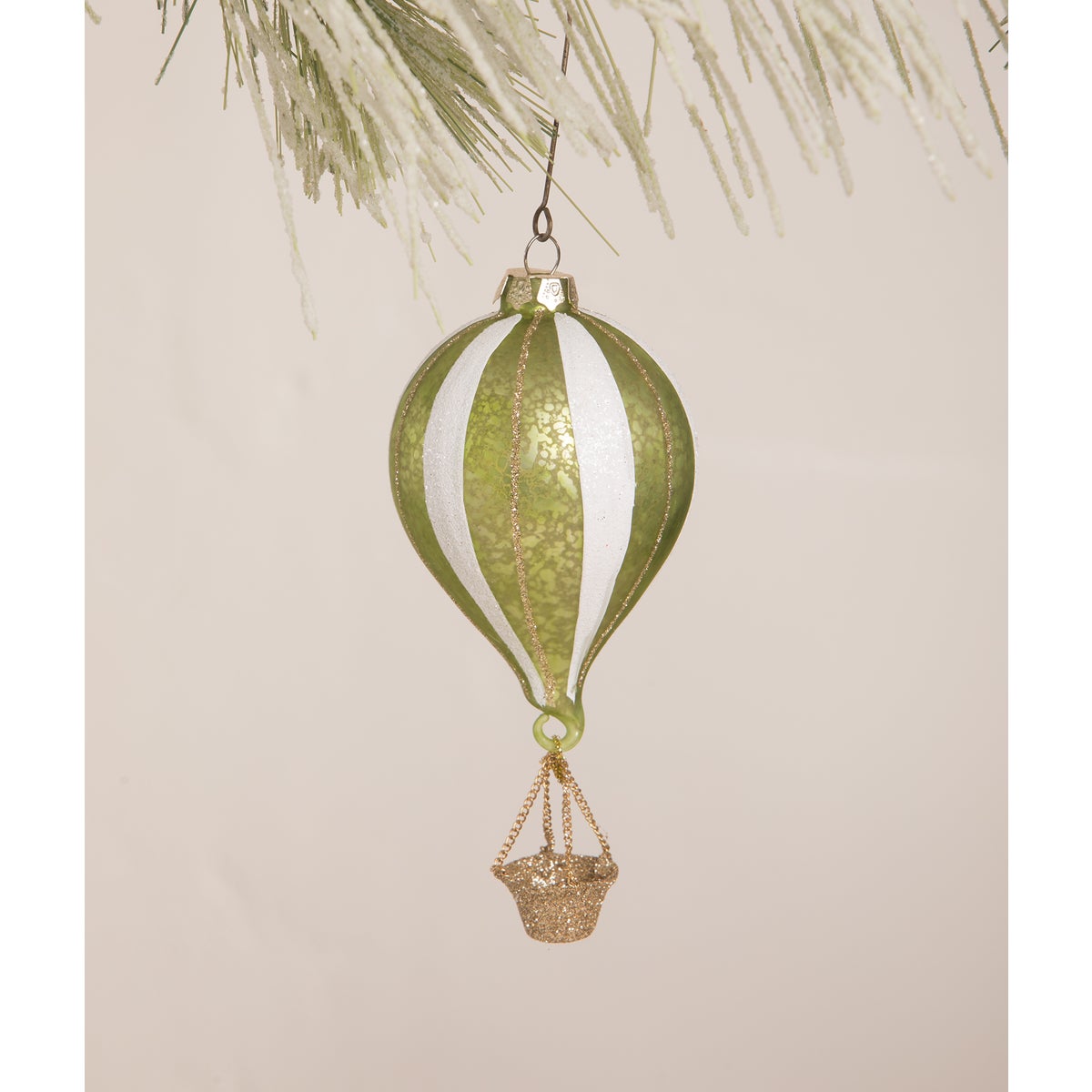 Citrene Striped Hot Air Balloon Ornament
