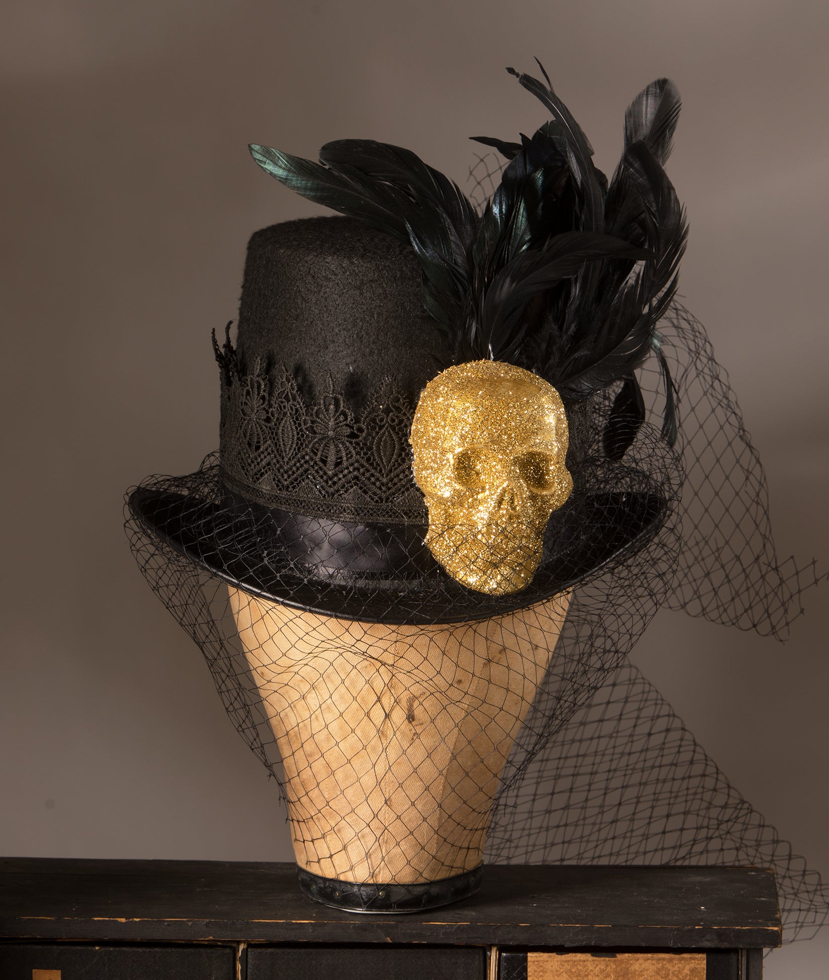 Halloween Zombie Bride Haunting Masquerade Hat Costume Prop Bethany Lowe RL4714 
