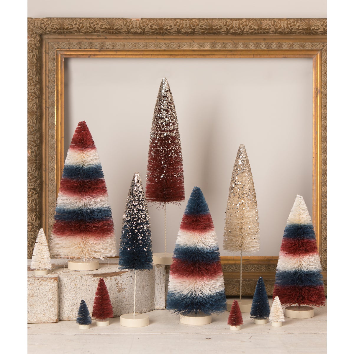 Old Glory Mini Bottle Brush Trees S6