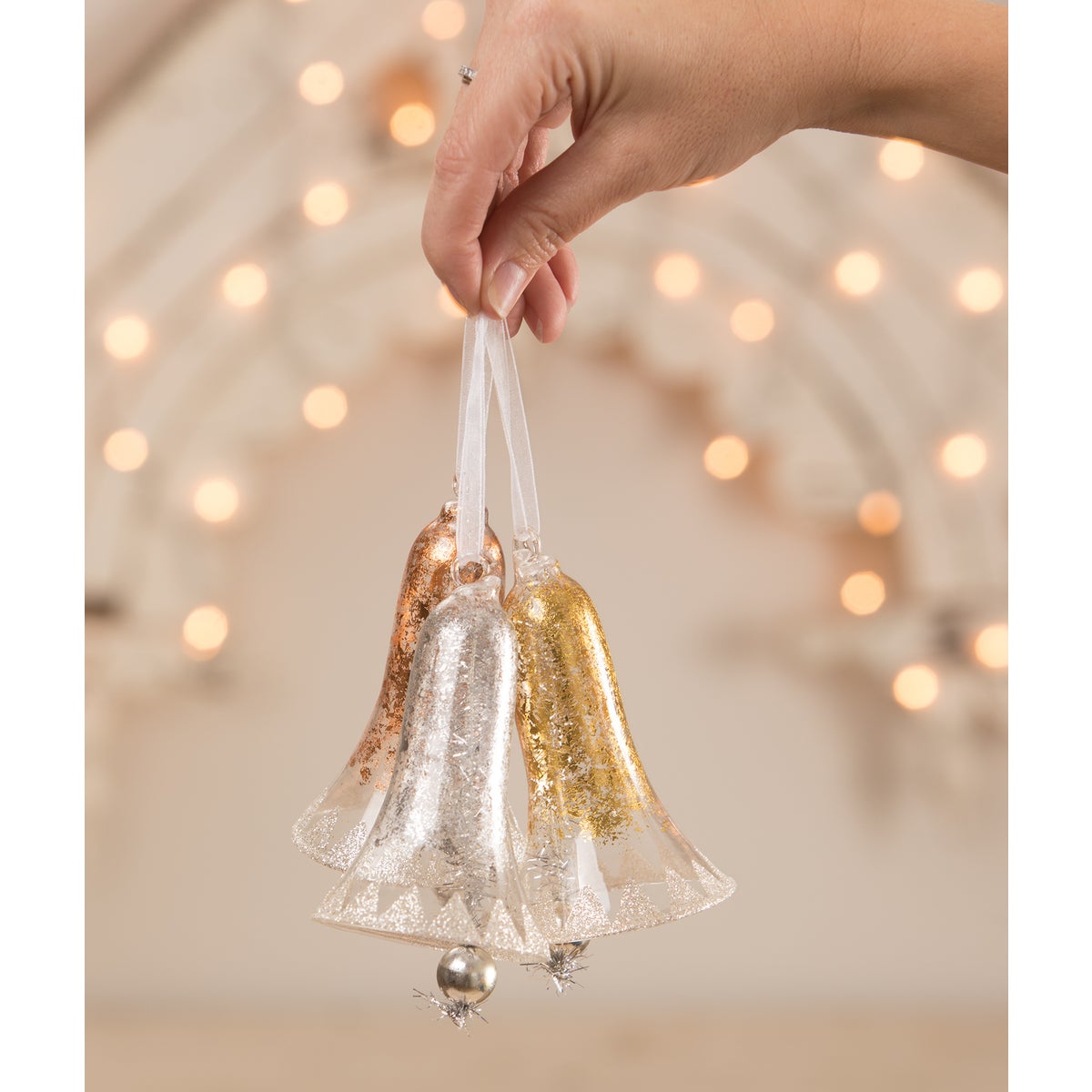 Metallic Copper Bell Ornament