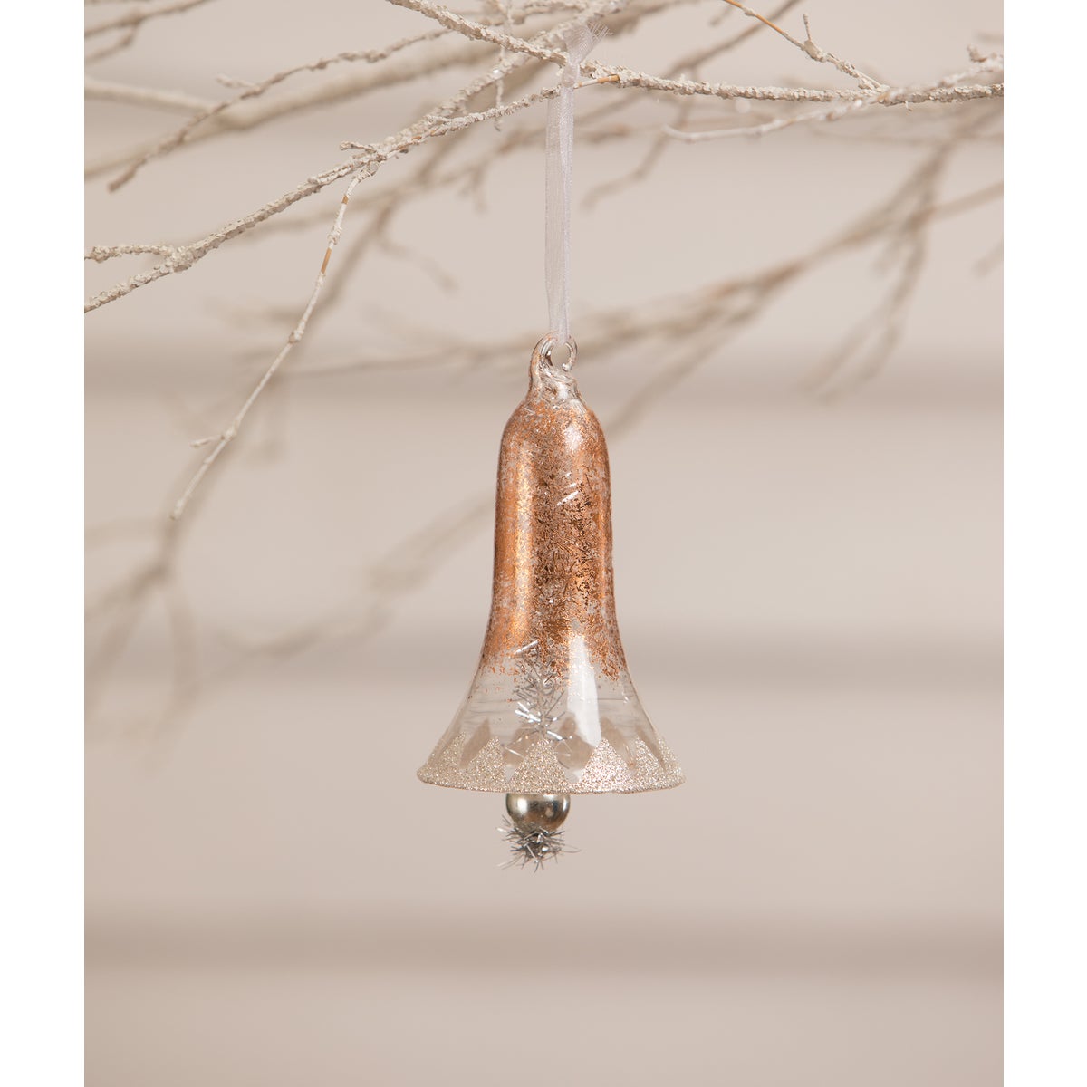 Metallic Copper Bell Ornament