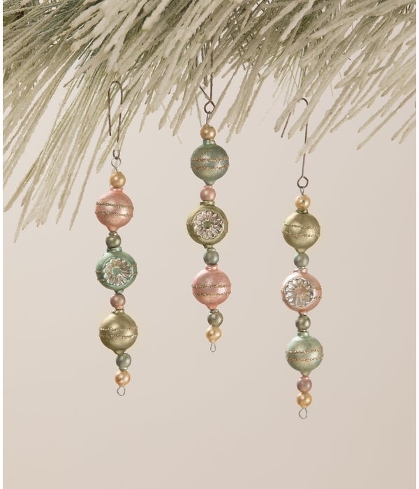 Pastel Dripping Drop Glass Ornaments S3