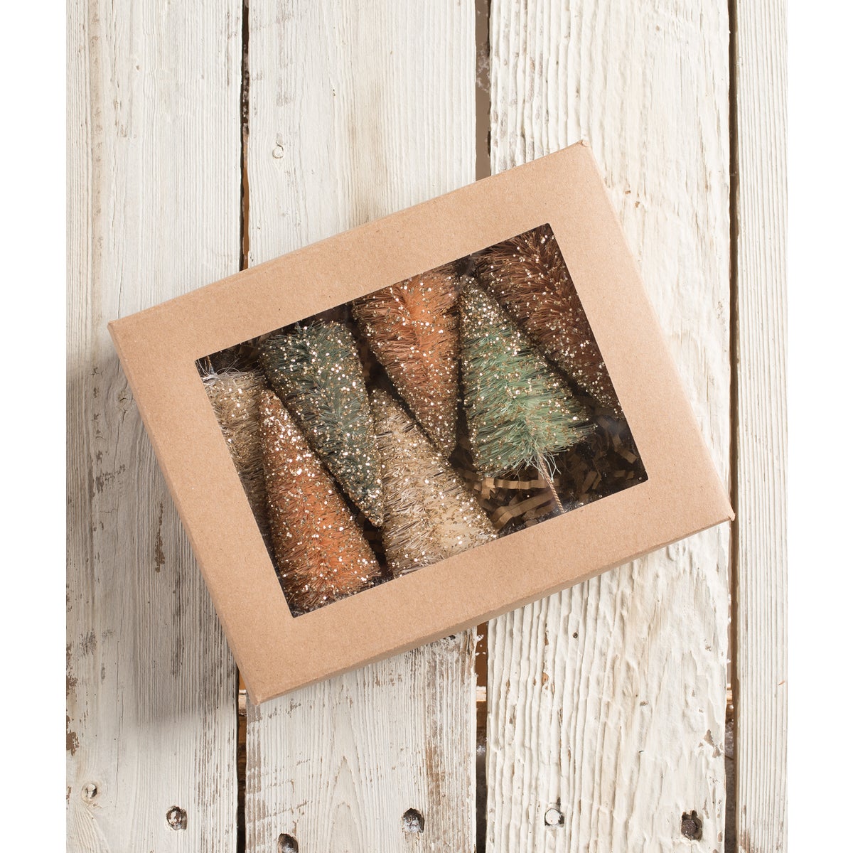 Fall in Love Mini Bottle Brush Trees in Box S7