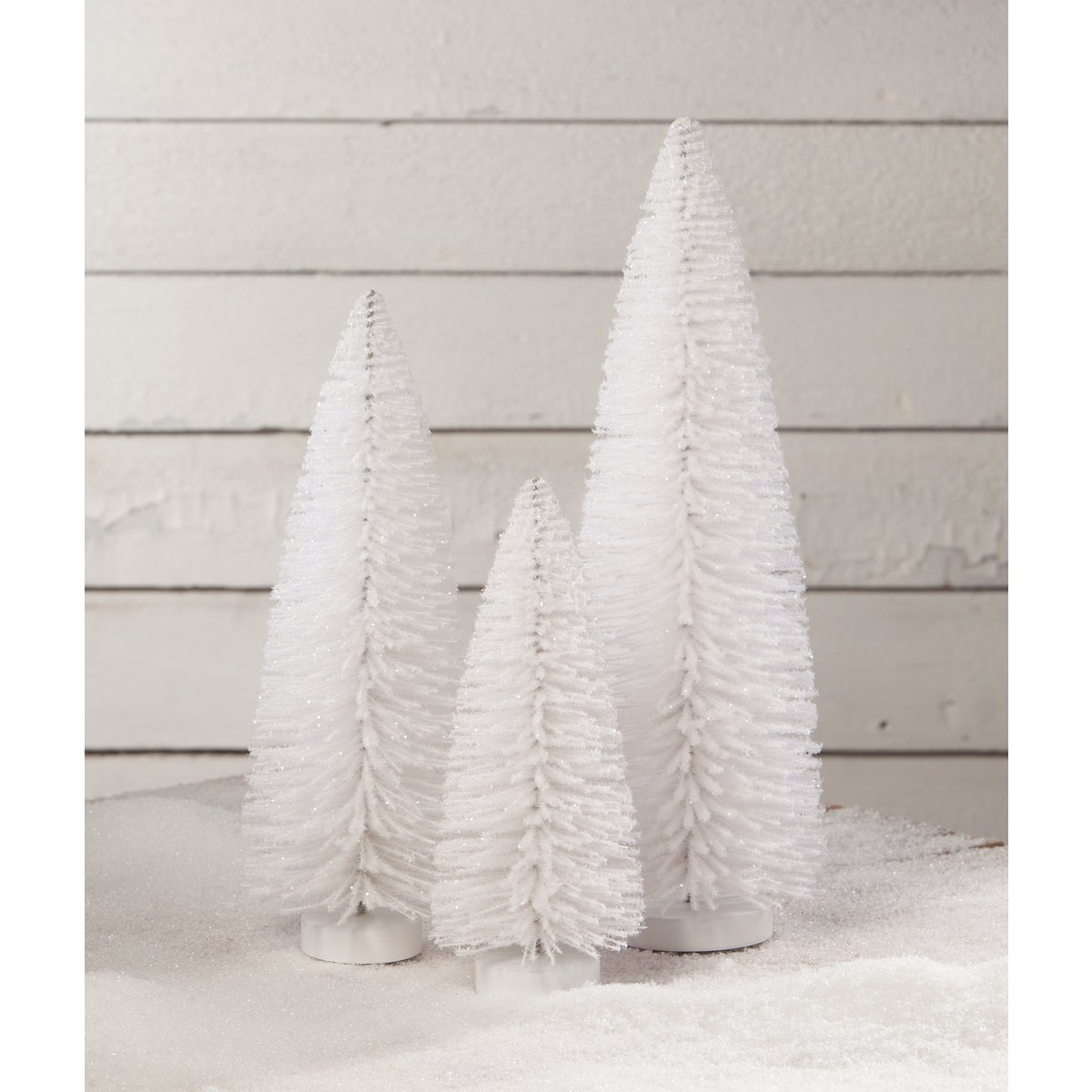 Winter White Flocked Trees S3