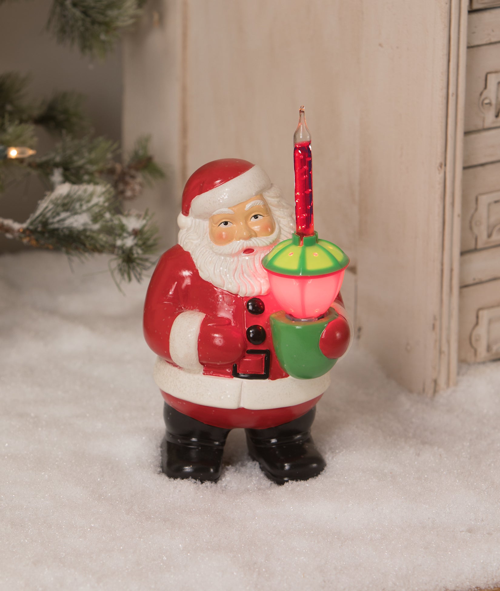 Bethany Lowe Retro Vintage Inspired Christmas Ornament Santa Under The Mistletoe