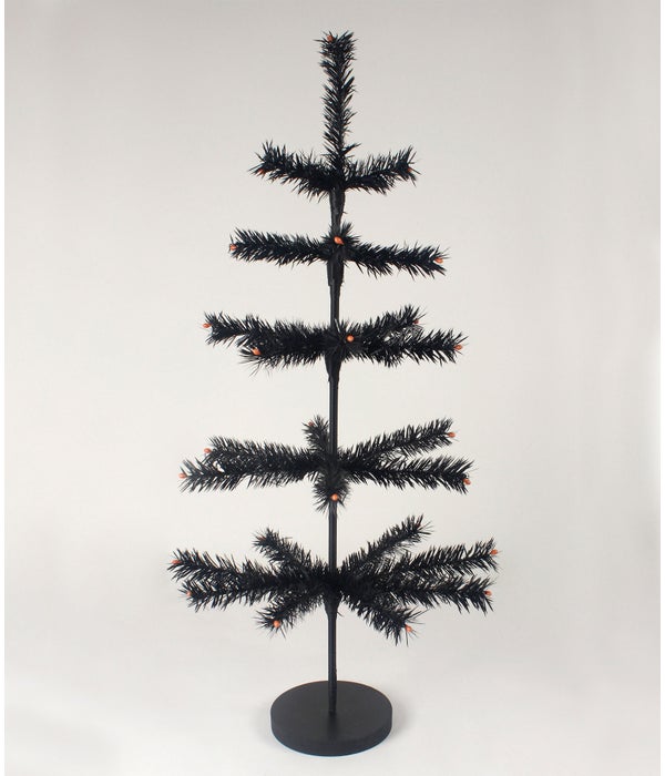 Black Artificial Feather Tree 30"