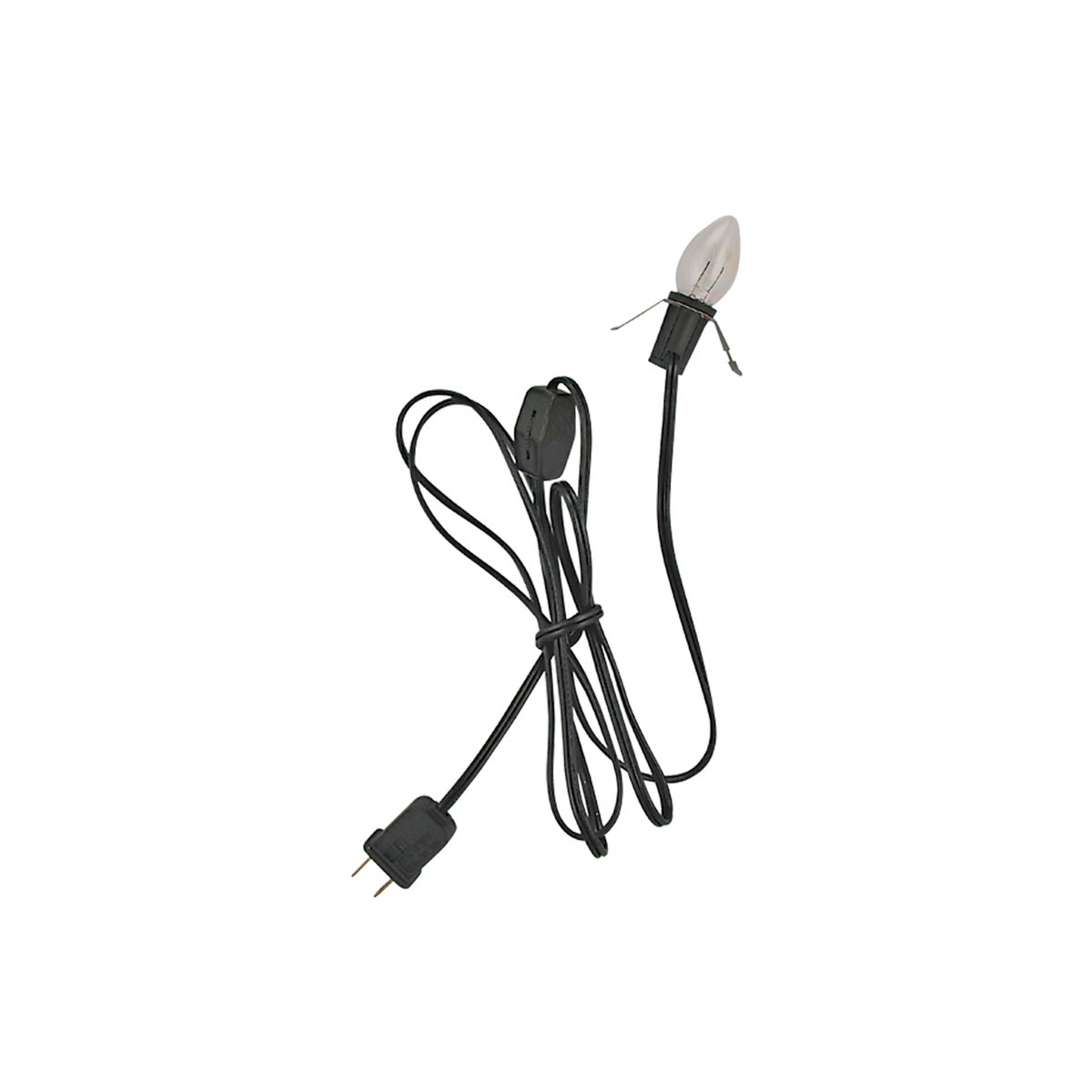 C7 Clear Bulb With Black Cord