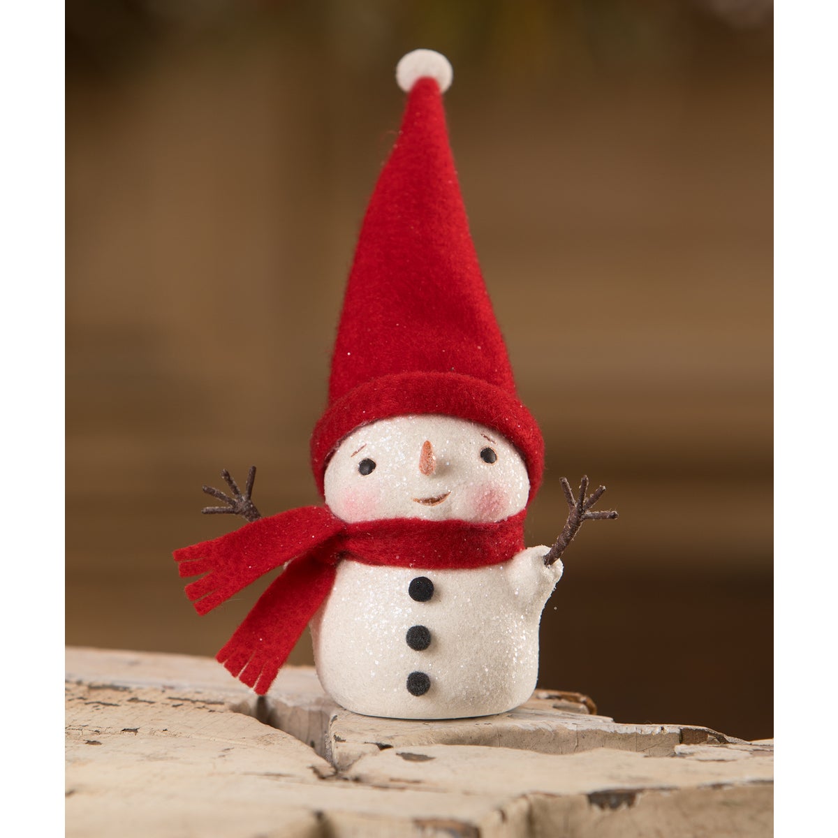 Warm and Cozy Wire Arms Snowman