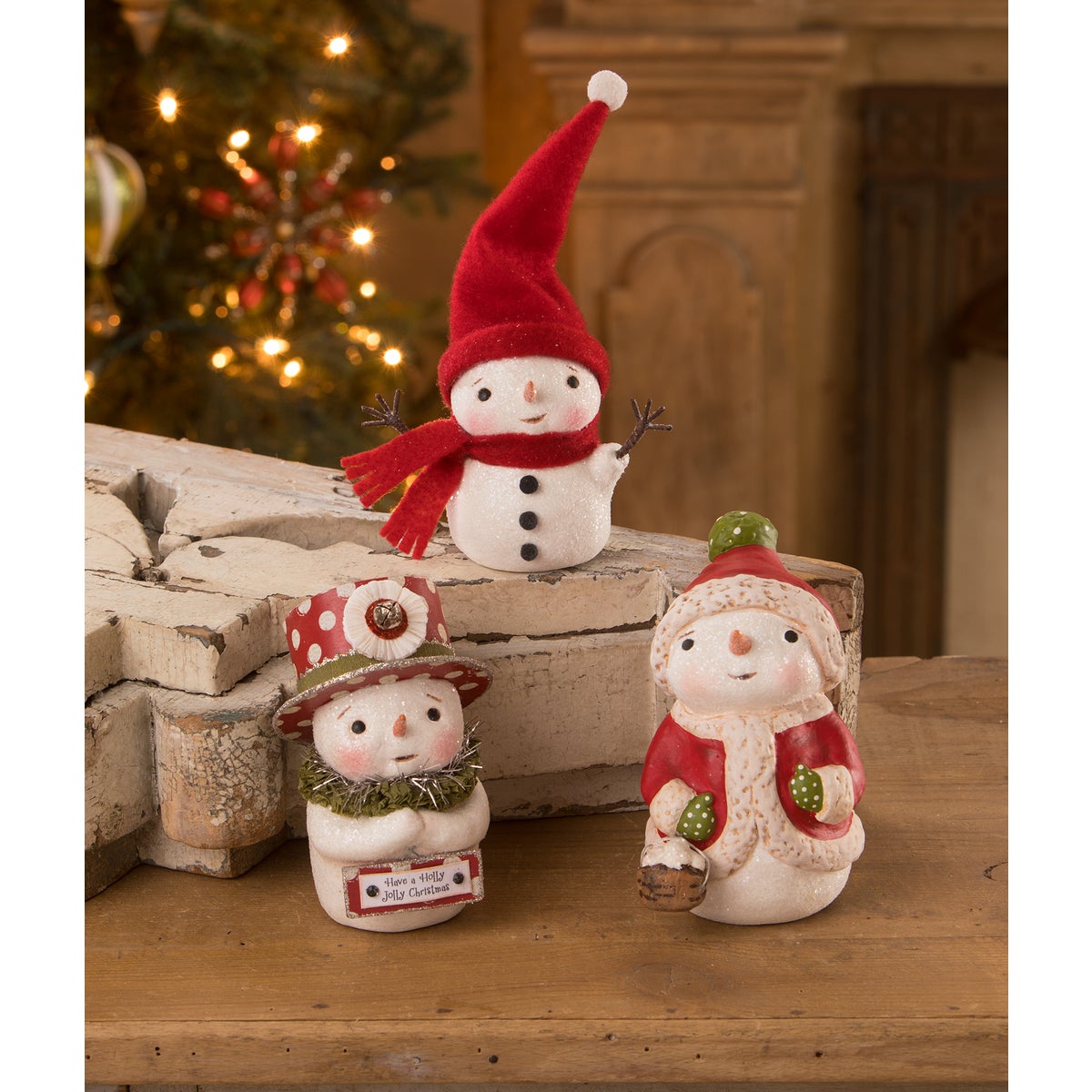 Warm and Cozy Wire Arms Snowman