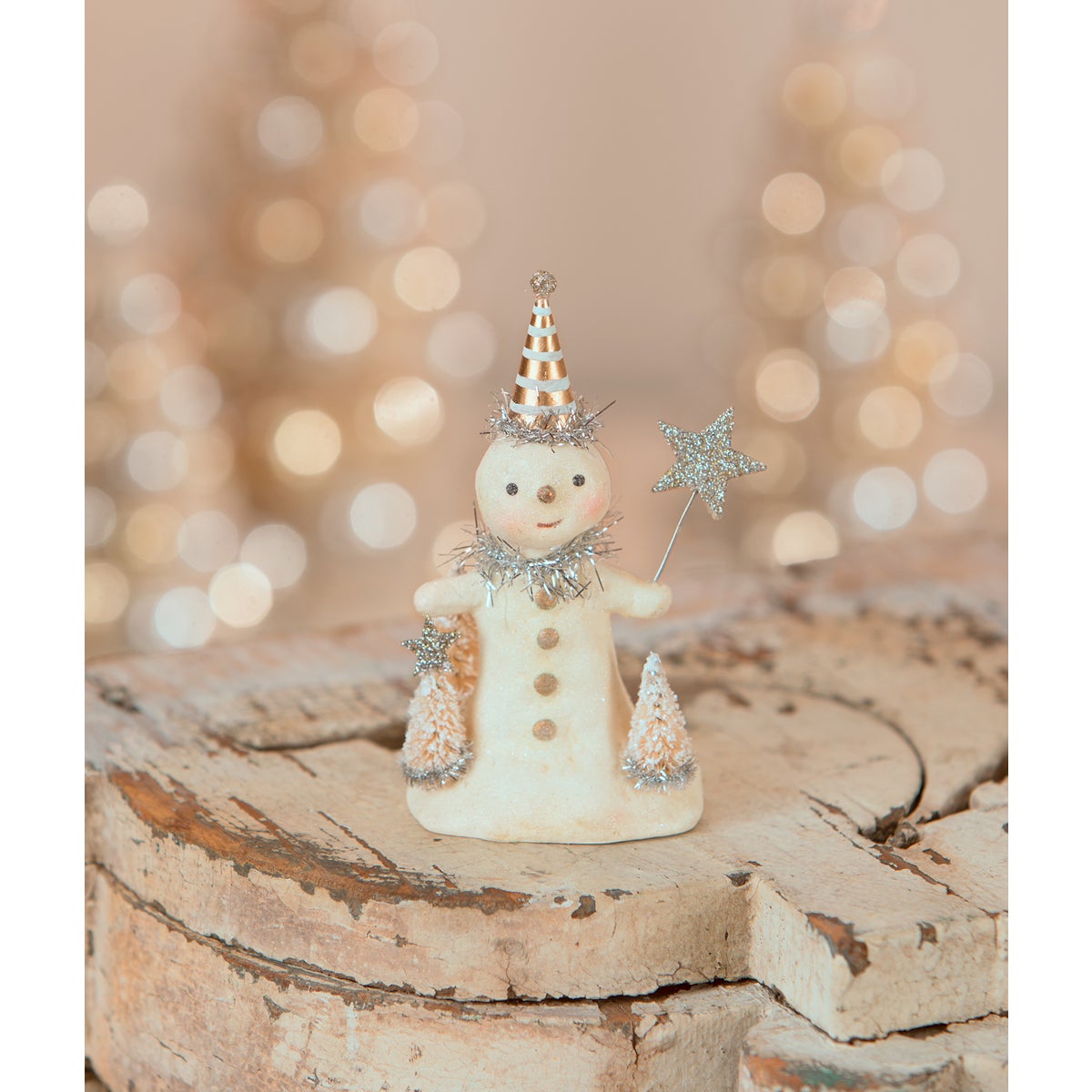 Shine Brite Mini Snowman with Star Wand