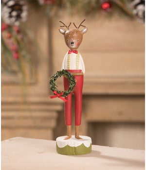 Reindeer Boy with Wreath