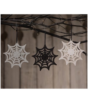 Glitter Spiderweb Ornament 3A