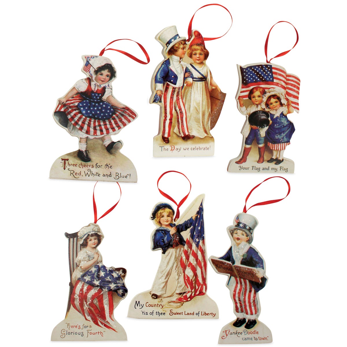 AMERICANA DIE CUT ORNAMENT S6