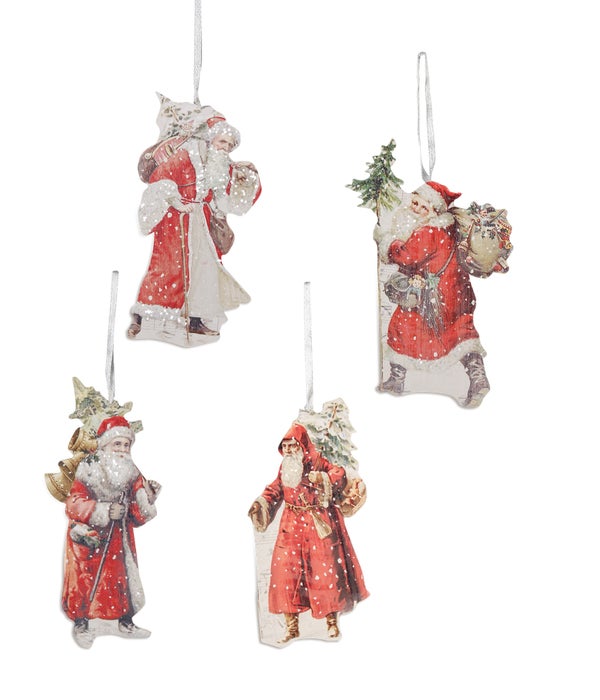 Traditional Santa Dummy Board Ornament 4A