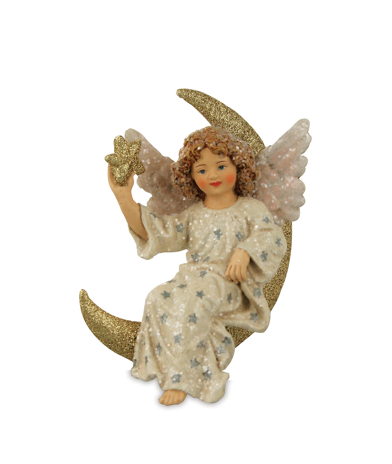 Christmas outlet Angel in Moon Ornament, Bethany Lowe, Cottagecore, Shabby chic, Romantic Holiday, SN6834