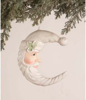Winter Santa Moon Ornament