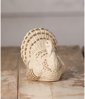 Romantic White Turkey Place Card Holder
