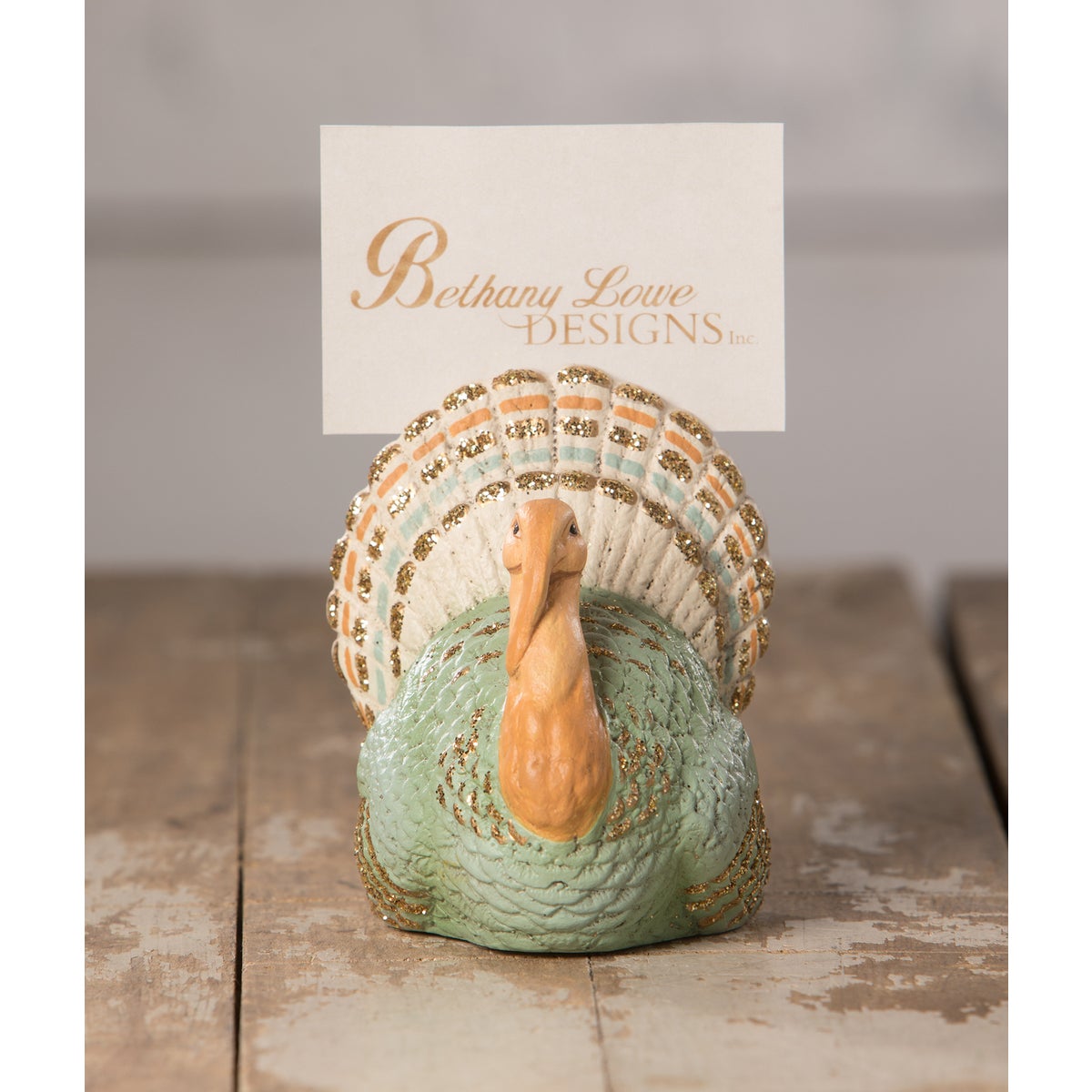 Elegant Turkey Place Card Holder