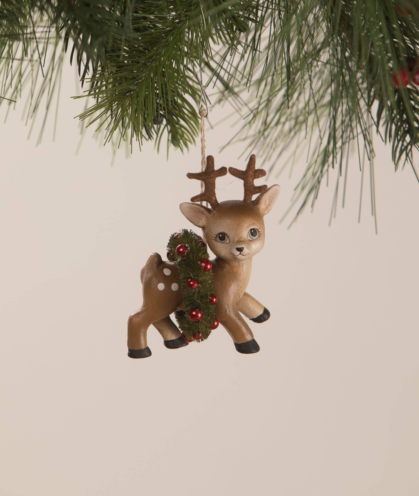 Bethany Lowe Designs Retro Reindeer Christmas Ornament 