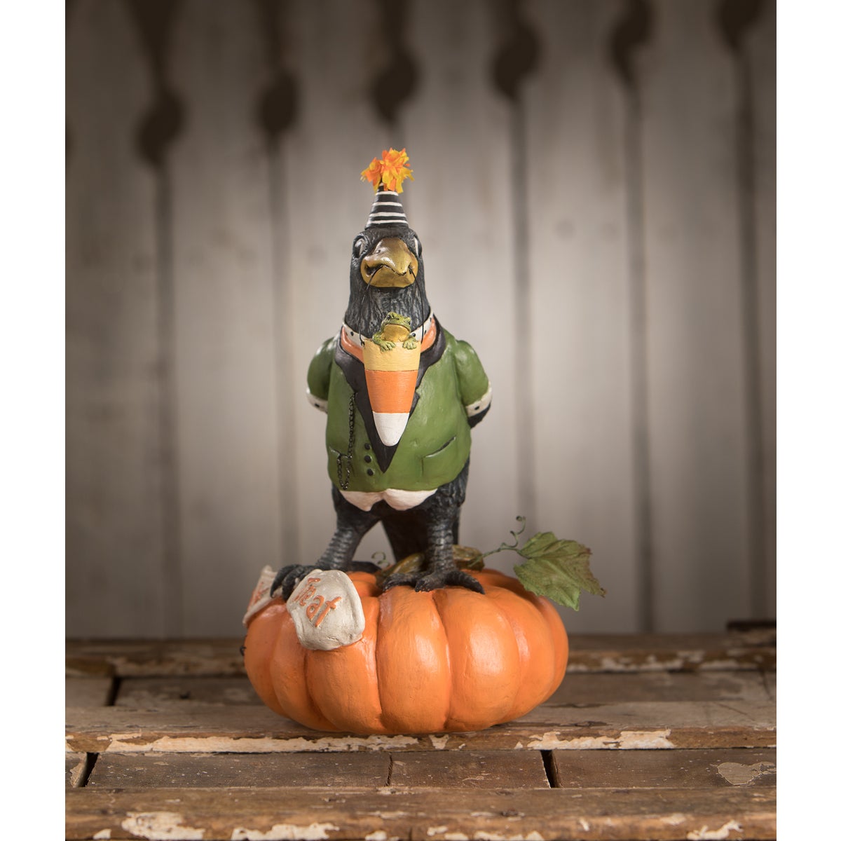 Tricky Crow on Pumpkin