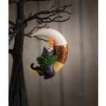 Party Kitty on Candy Corn Moon Ornament