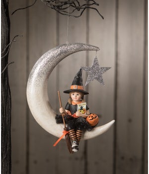Little Fraya Witch on Moon