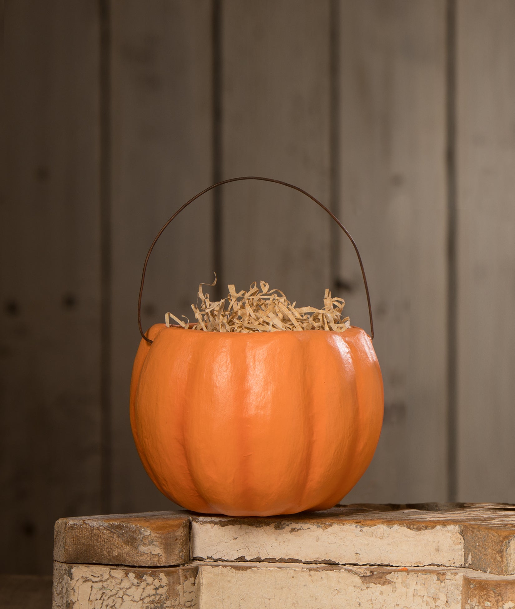 Pumpkin Bucket Orange - fall | Bethany Lowe Designs