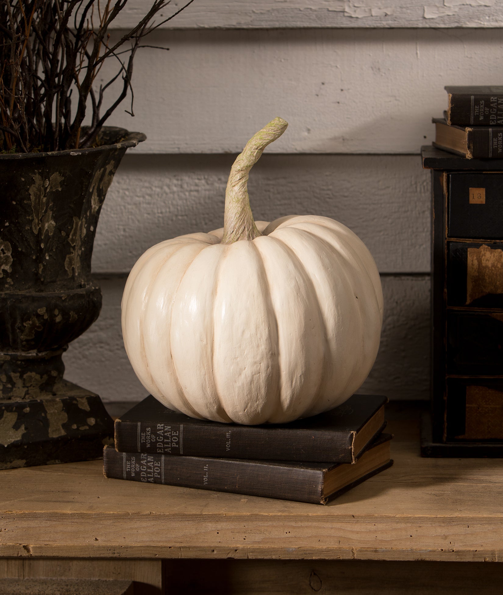 Peek-a-Boo Pumpkin White - all halloween | Bethany Lowe Designs