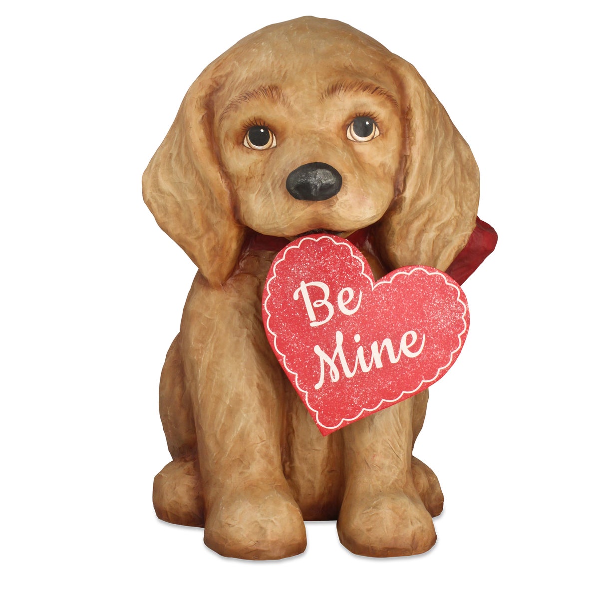 Be Mine Puppy Large Paper Mache
