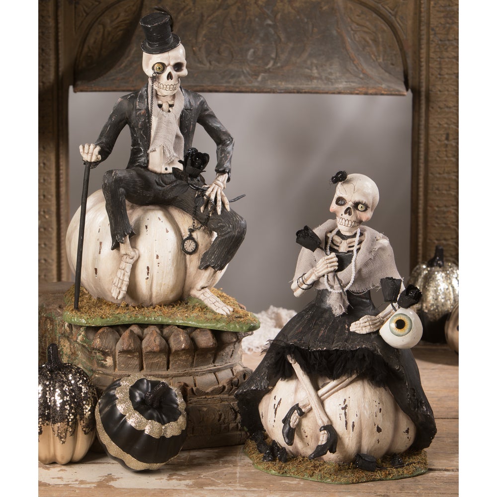 Mr. Skeleton On Pumpkin