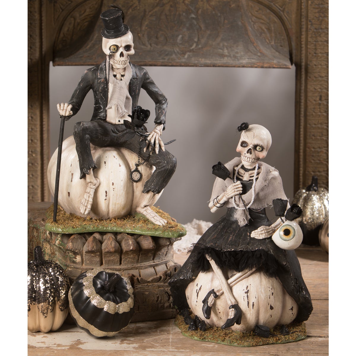 Mr. Skeleton On Pumpkin