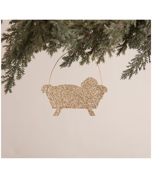 Away in a Manger Tin Silhouette Ornament
