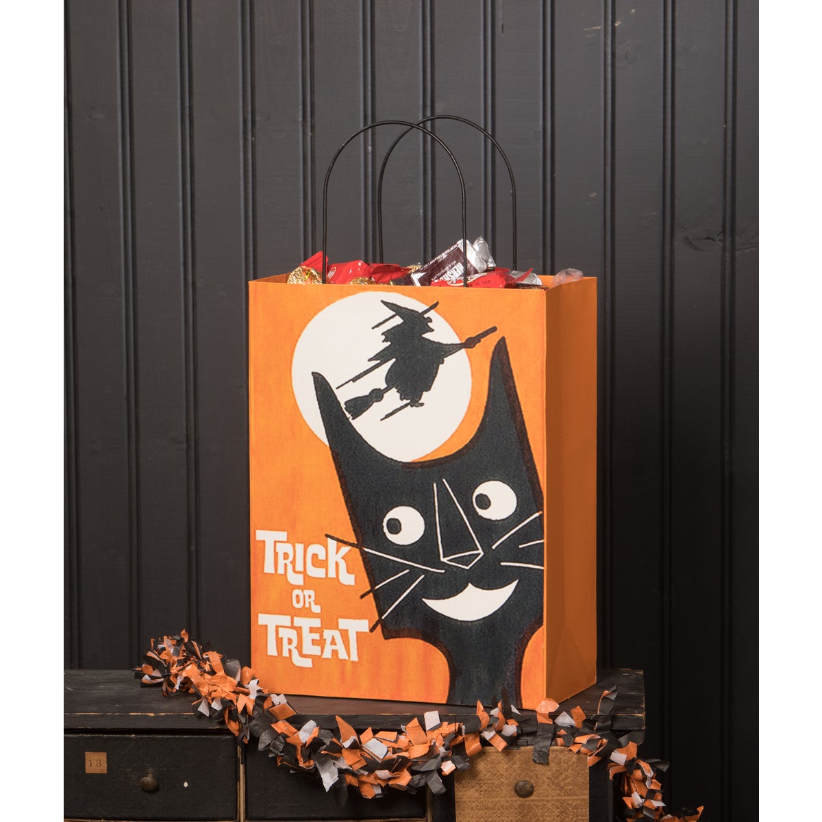 Large Tin Halloween Treat Bag