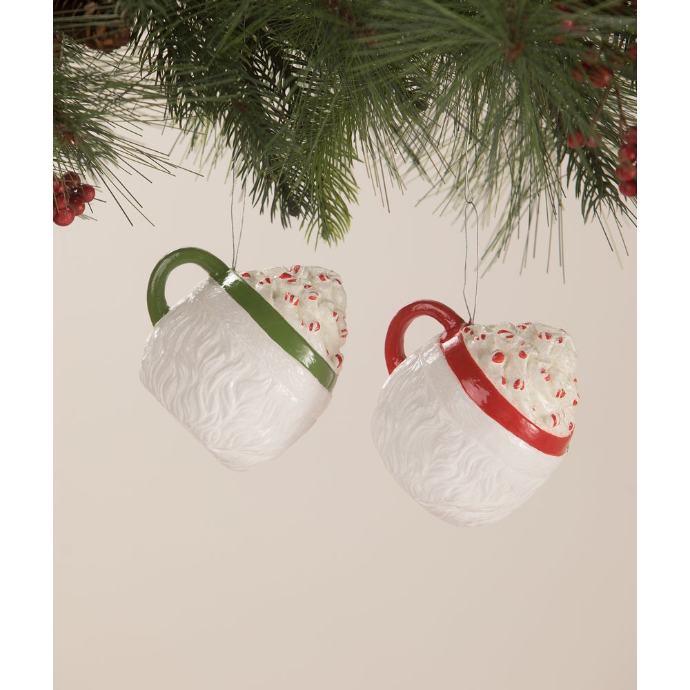 Sweet Tidings Santa Head Mug Ornaments S2