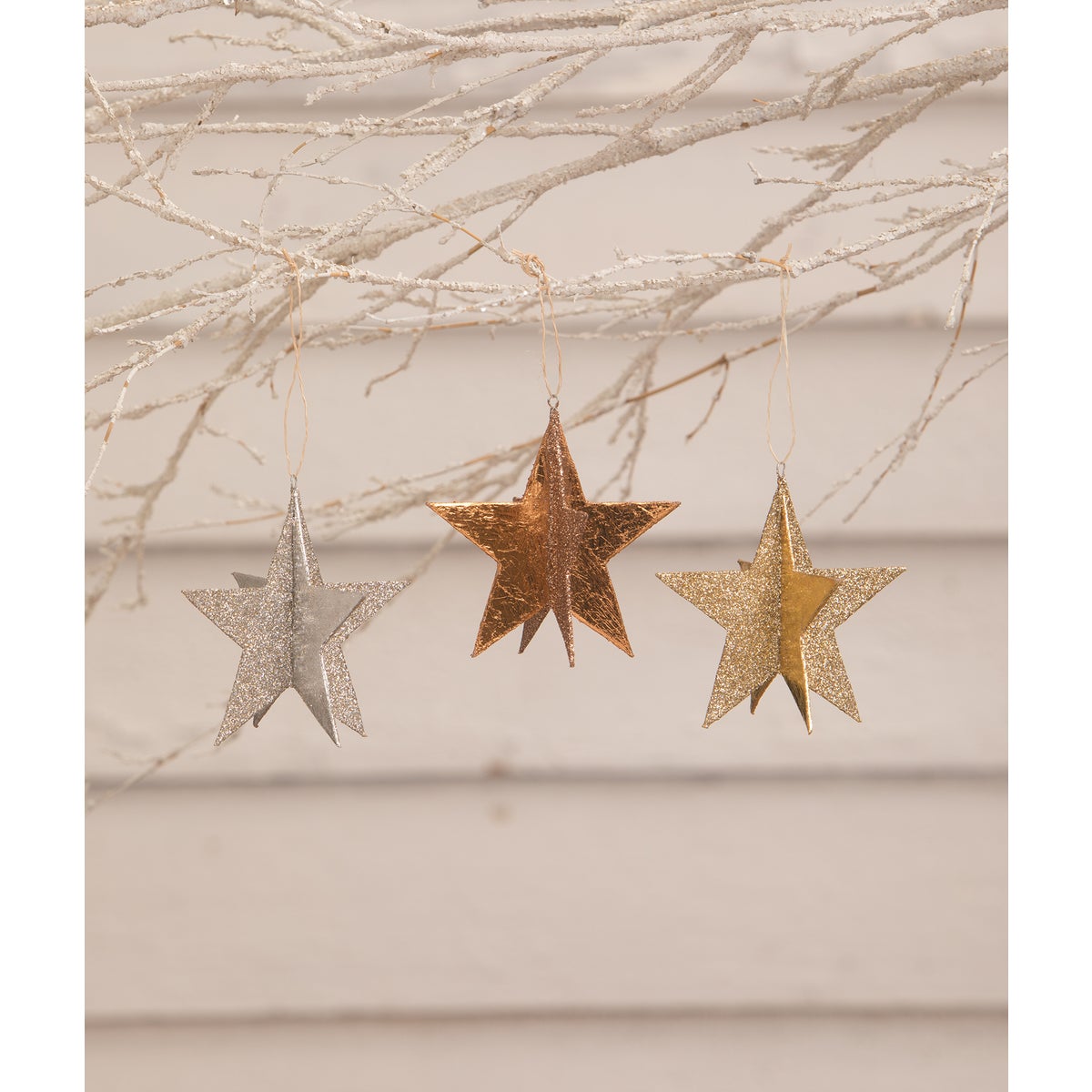 Metallic Star Ornaments S3