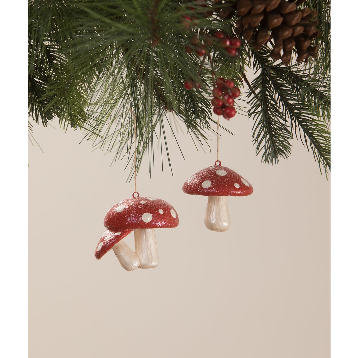 Red Spotted Mushroom Ornaments S2