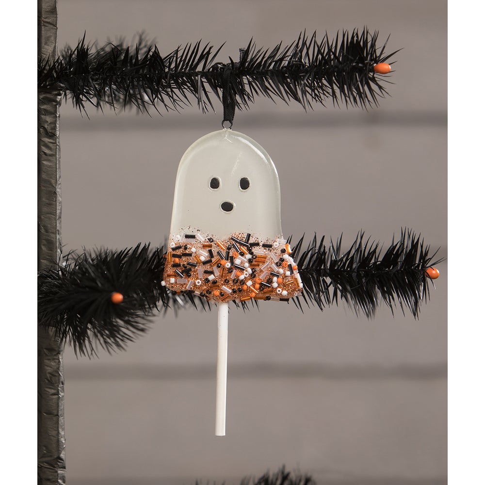 Ghostie Boy Lollipop Ornament