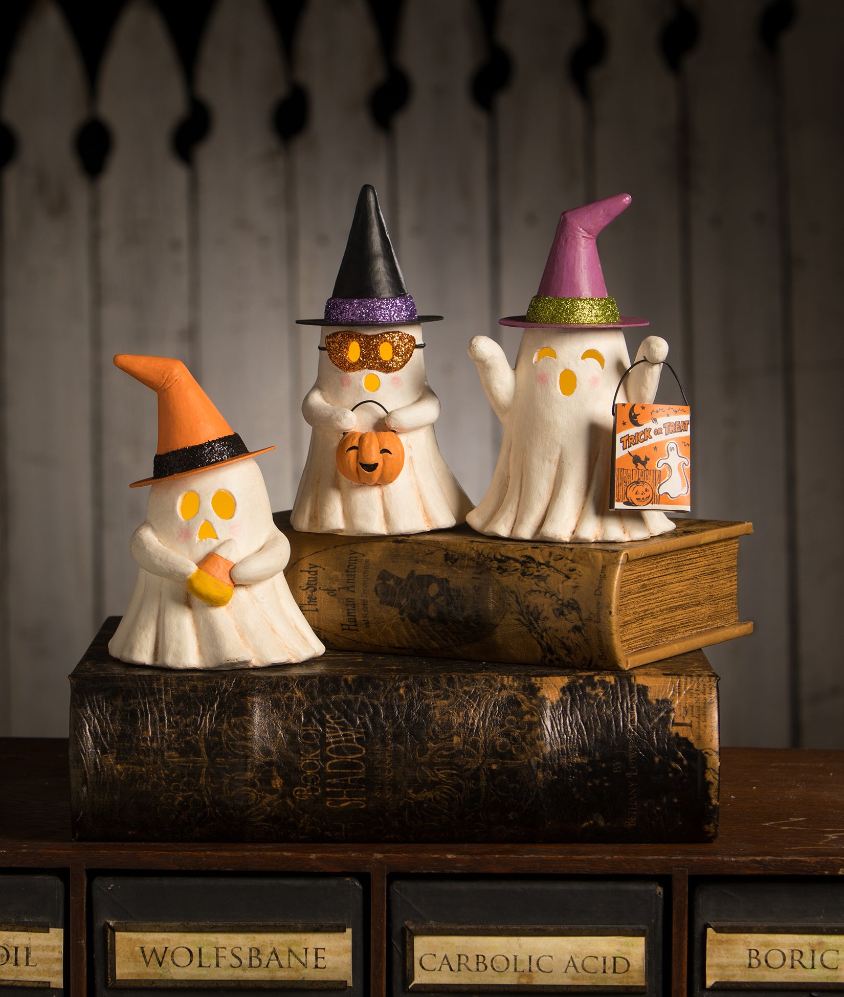 Witchy Ghost with Pumpkin - ghosts | Bethany Lowe Designs