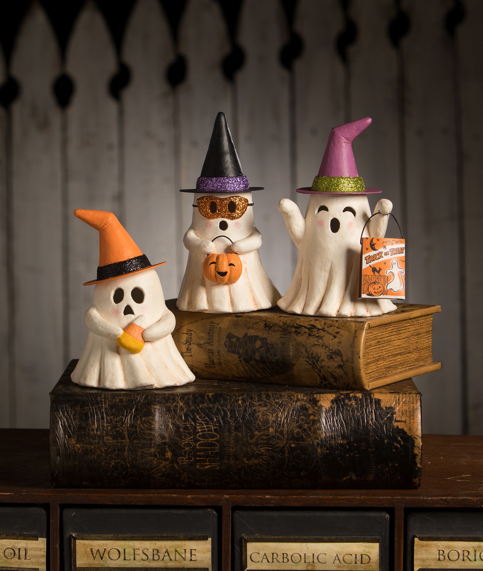 Witchy Ghost with Treat Bag - ghosts | Bethany Lowe Designs