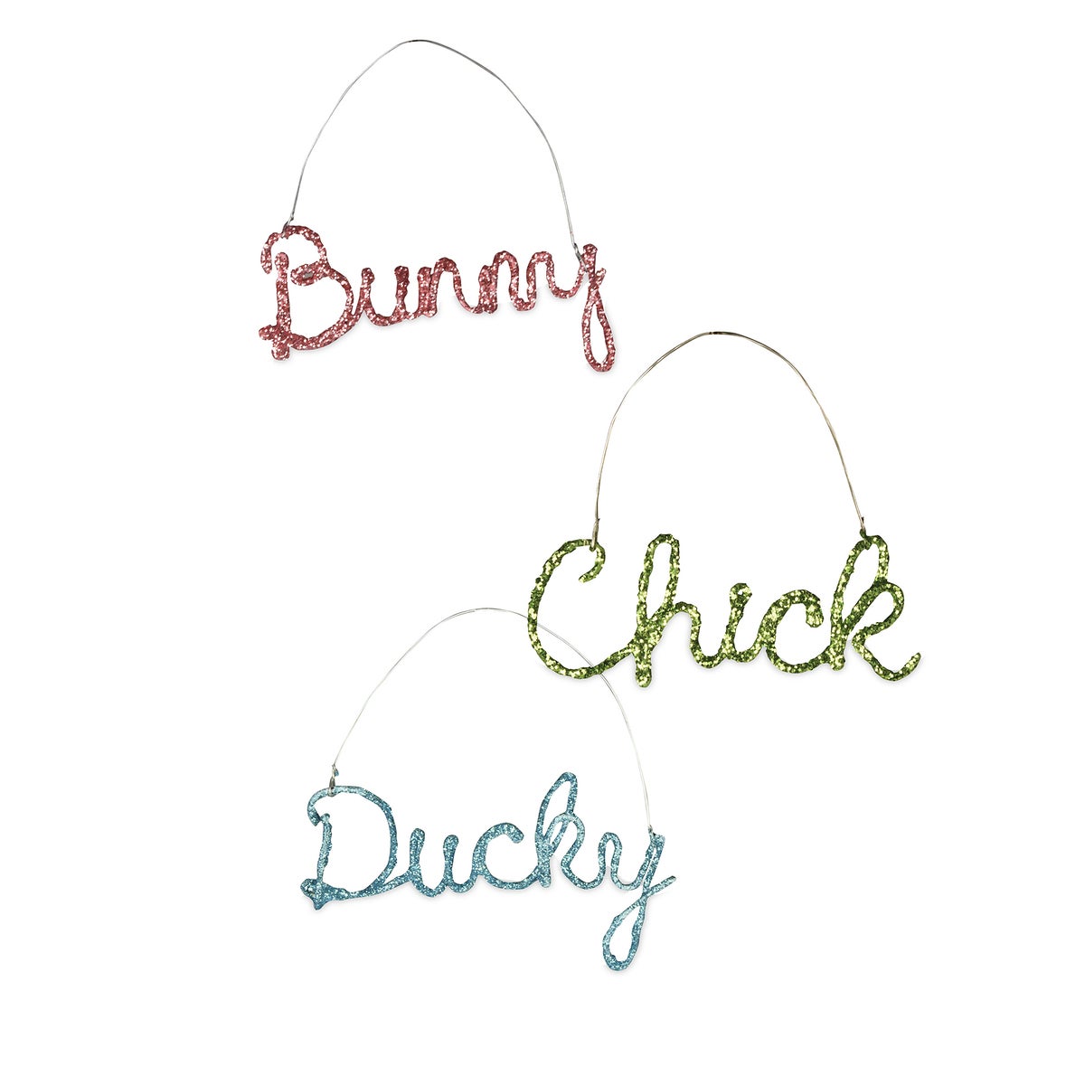 Retro Spring Wire Word Ornament 3A