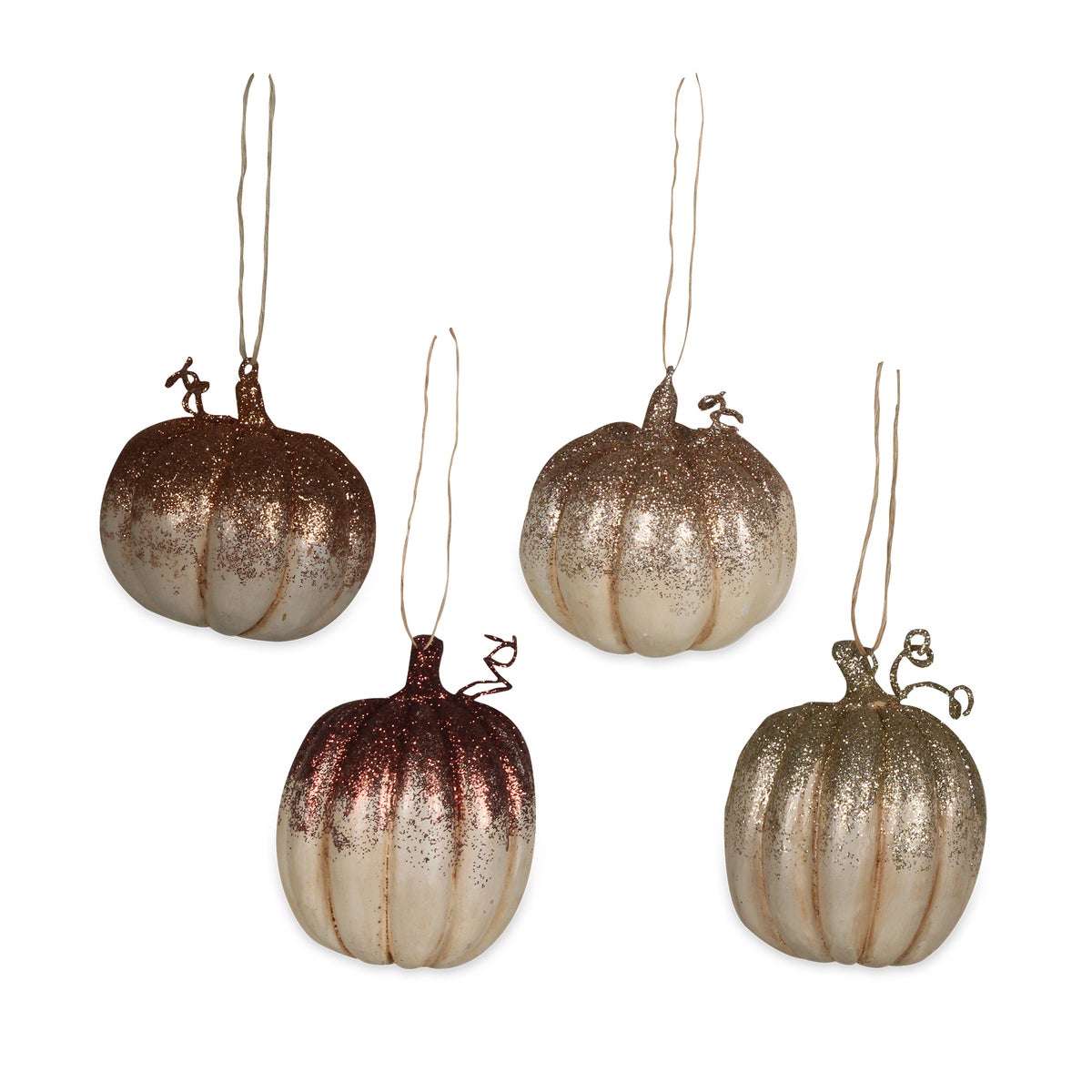 Elegant Fall Pumpkin Ornament 4A
