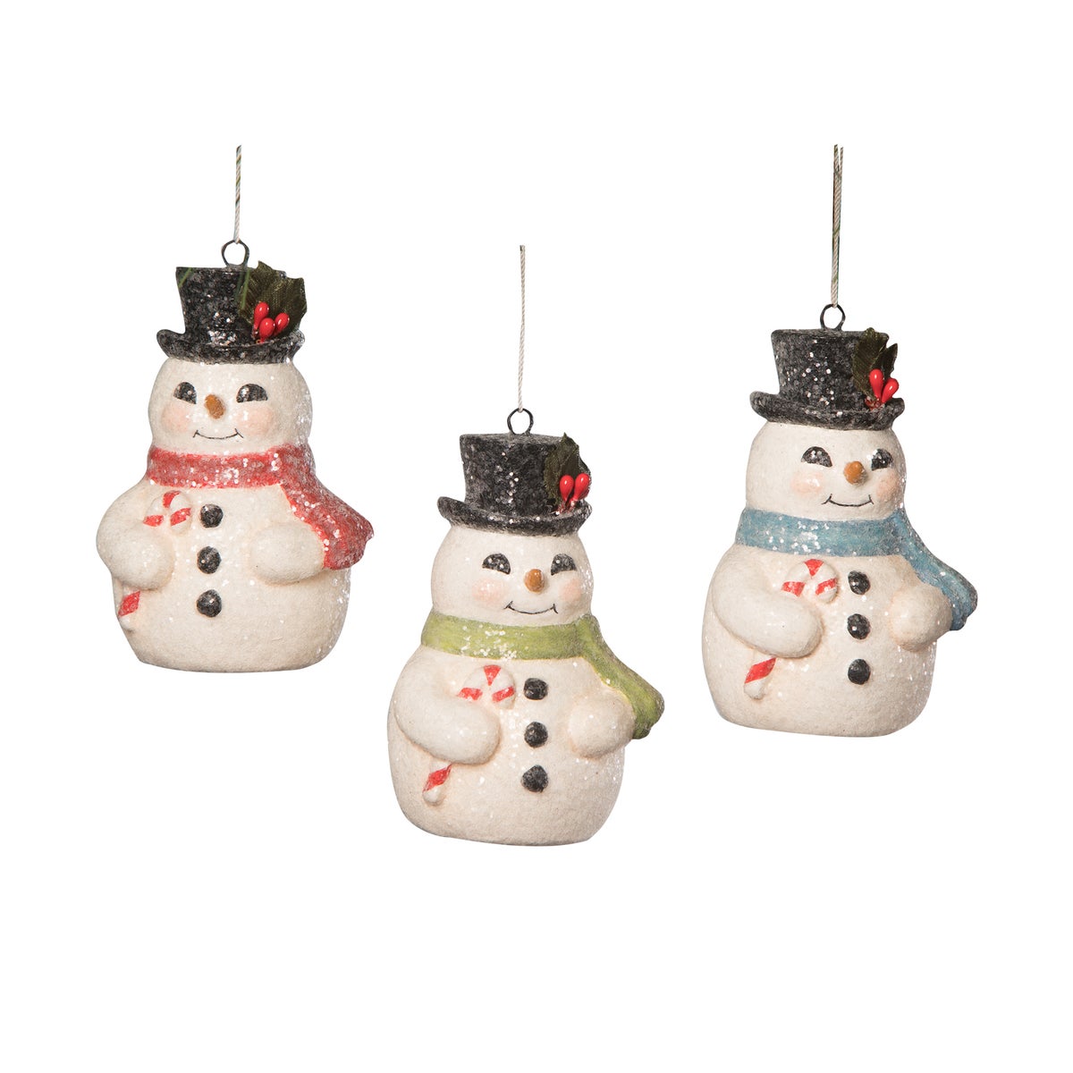 Holly Jolly Mini Snowman Ornament 3A